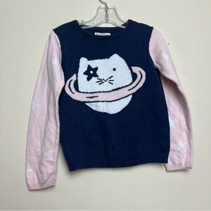 Tucker and Tate Cat Planet Stars Pink & Blue Sweater